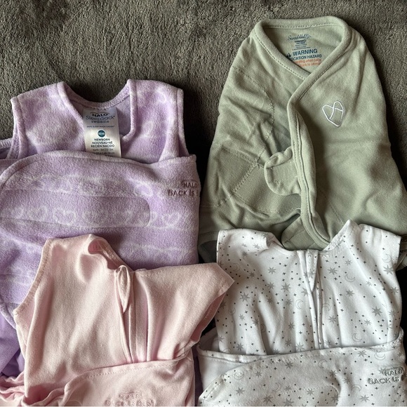 NIB/EUC 5pc Halo Sleep Sack/SwaddleMe Swaddle Bundle, Girl, Newborn/0-3 Months - Picture 8 of 10